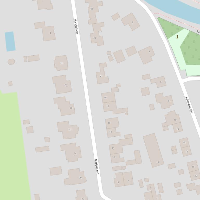 Kaart van de Marijkelaan.