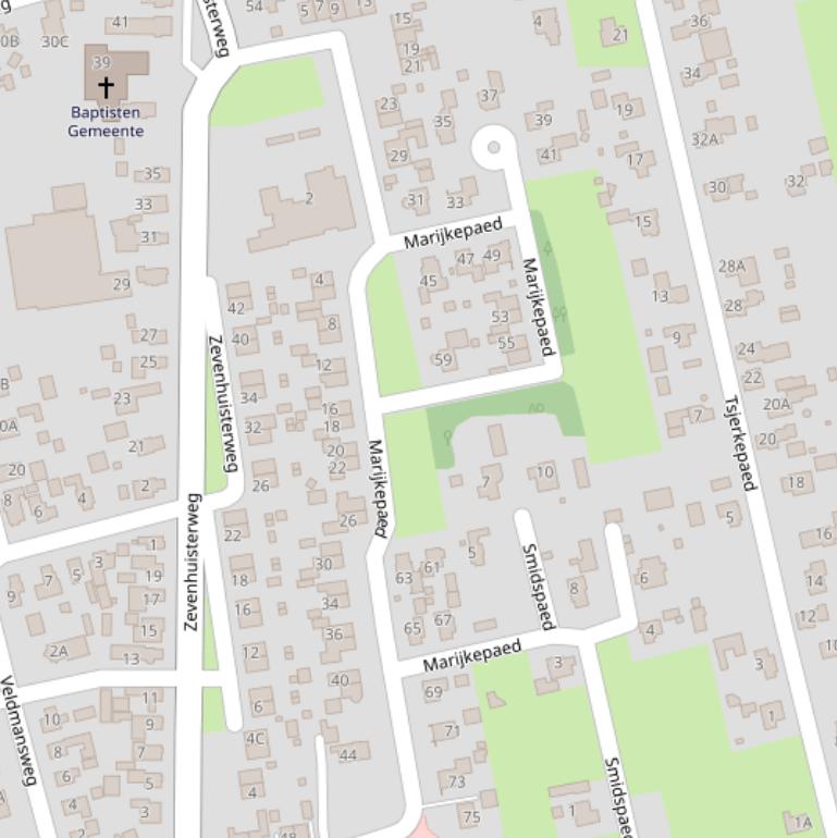 Kaart van  Marijkepaed.