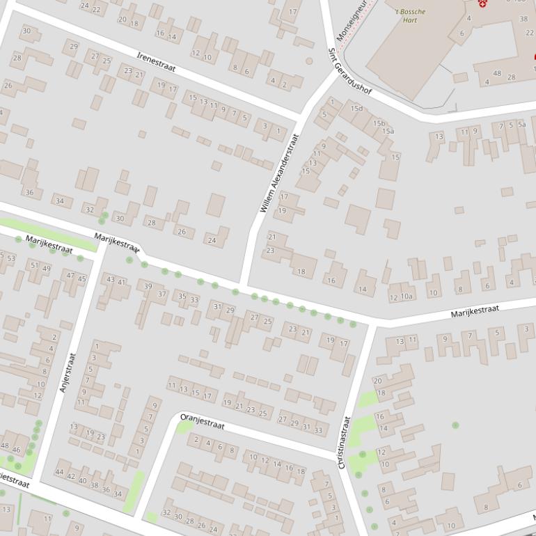 Kaart van de Marijkestraat.