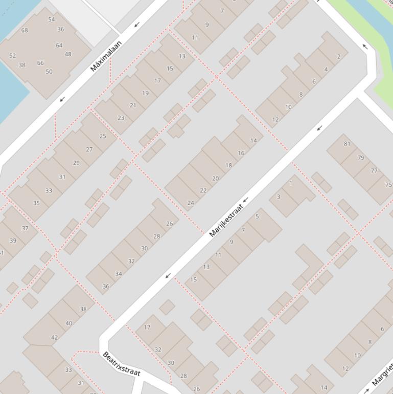 Kaart van de Marijkestraat.