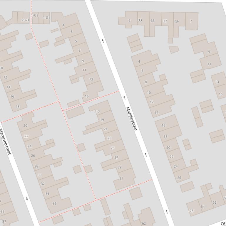 Kaart van de Marijkestraat.