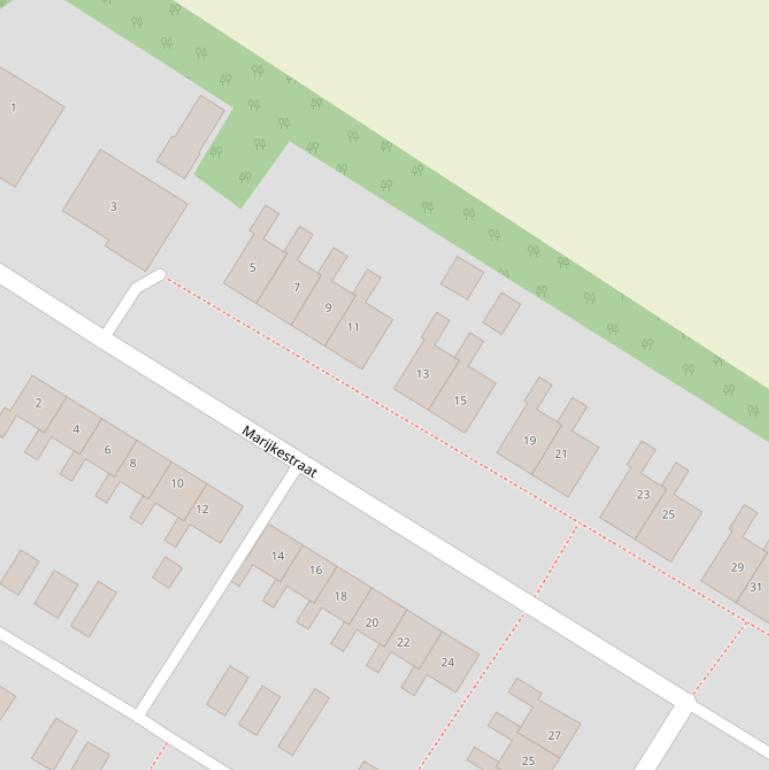 Kaart van de Marijkestraat.