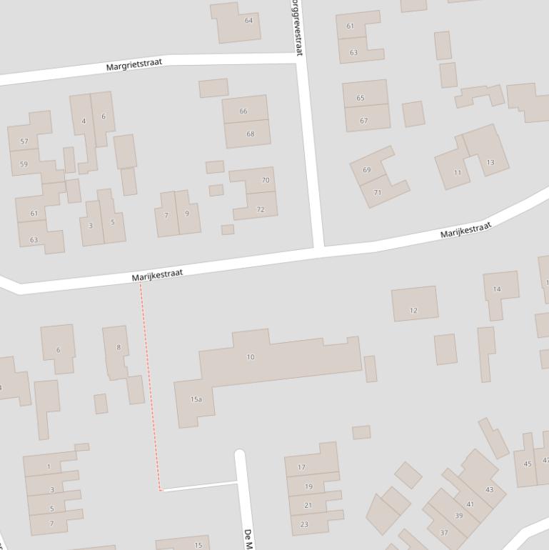 Kaart van de Marijkestraat.