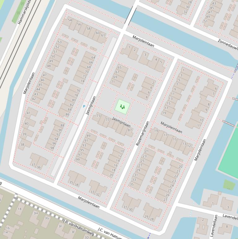Kaart van de Marjoleinlaan.