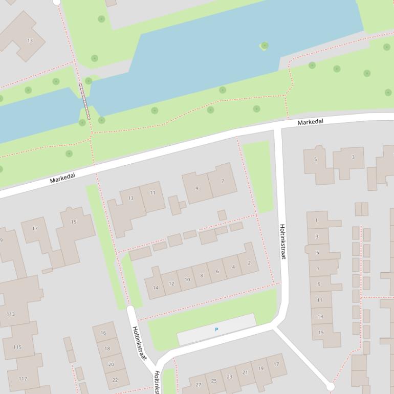 Kaart van  Markedal.