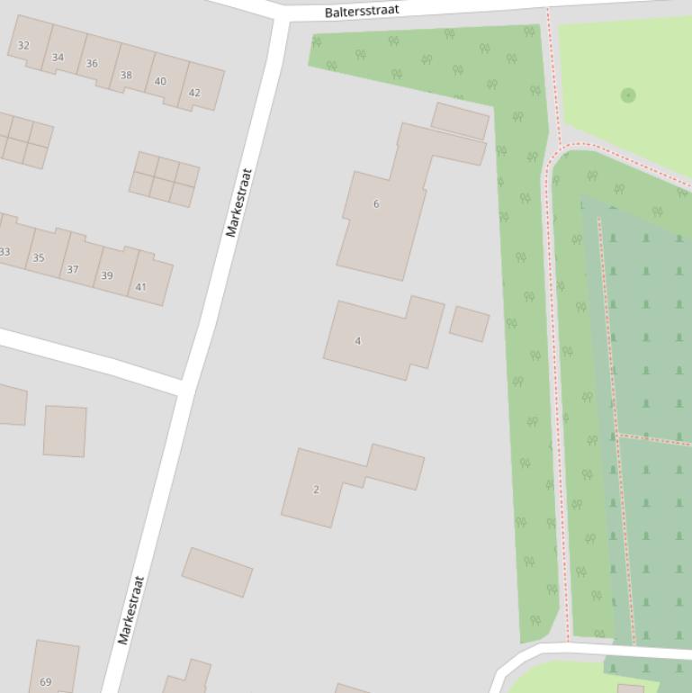 Kaart van de Markestraat.