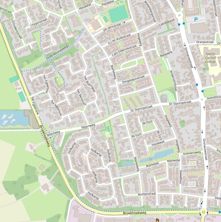 Kaart van de Markeweg.