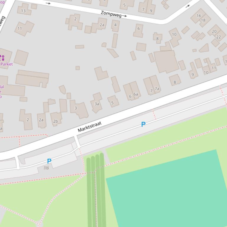 Kaart van de Marktstraat.