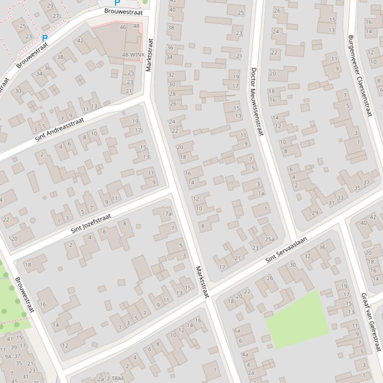 Kaart van de Marktstraat.