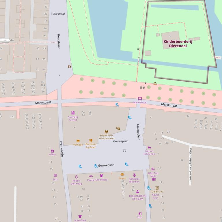 Kaart van de Marktstraat.