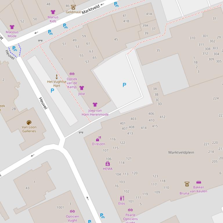 Kaart van  Marktveldpassage.