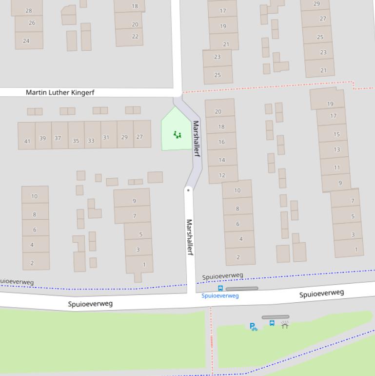 Kaart van het Marshallerf.