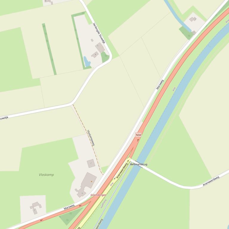 Kaart van de Marsweg.