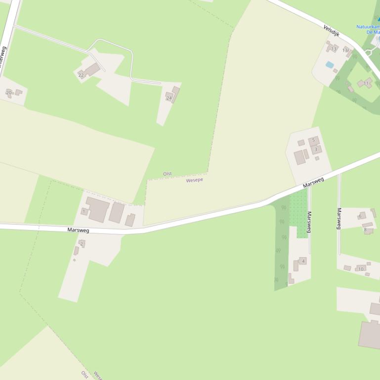 Kaart van de Marsweg.