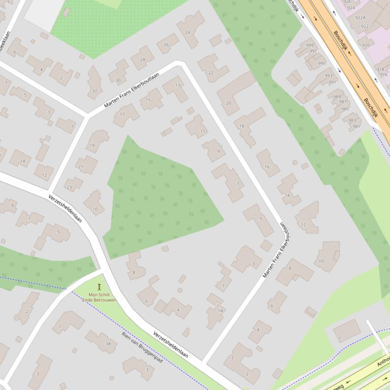 Kaart van  Marten Frans Elkerboutlaan.