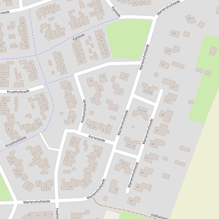 Kaart van  Martenshofstede.