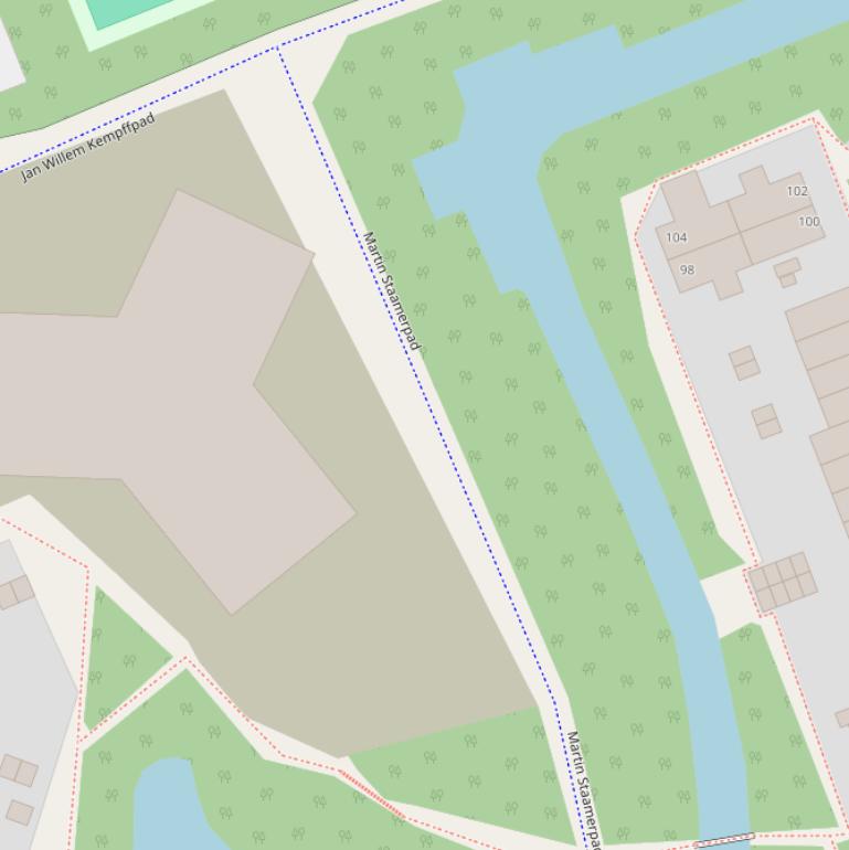 Kaart van het Martin Staamerpad.