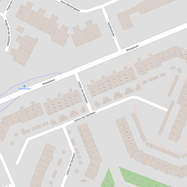 Kaart van de Massijslaan.