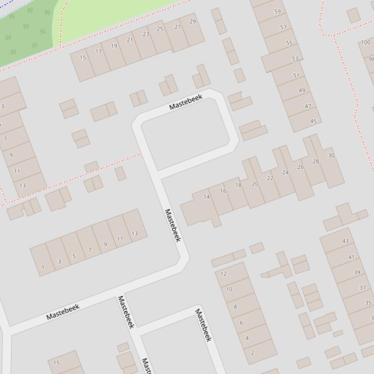 Kaart van  Mastebeek.