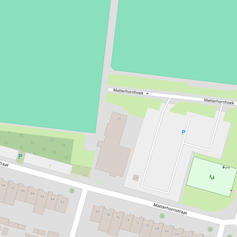 Kaart van  Matterhornhoek.