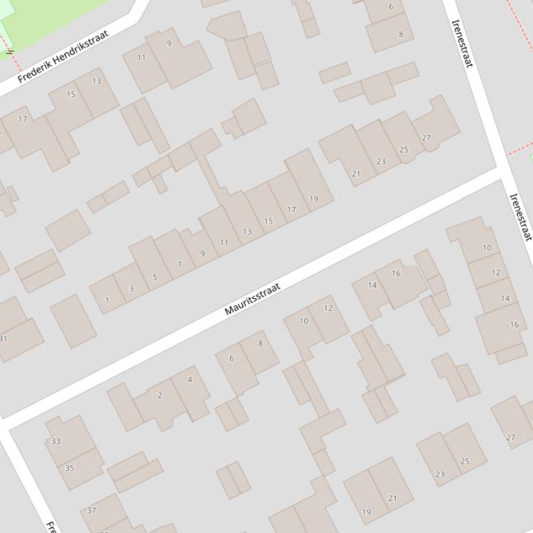 Kaart van de Mauritsstraat.