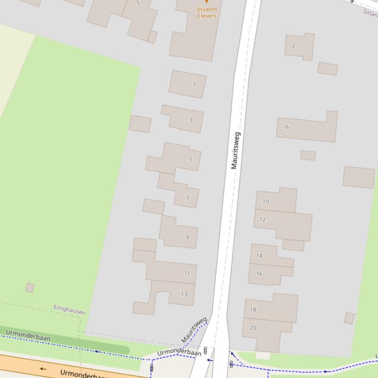 Kaart van de Mauritsweg.