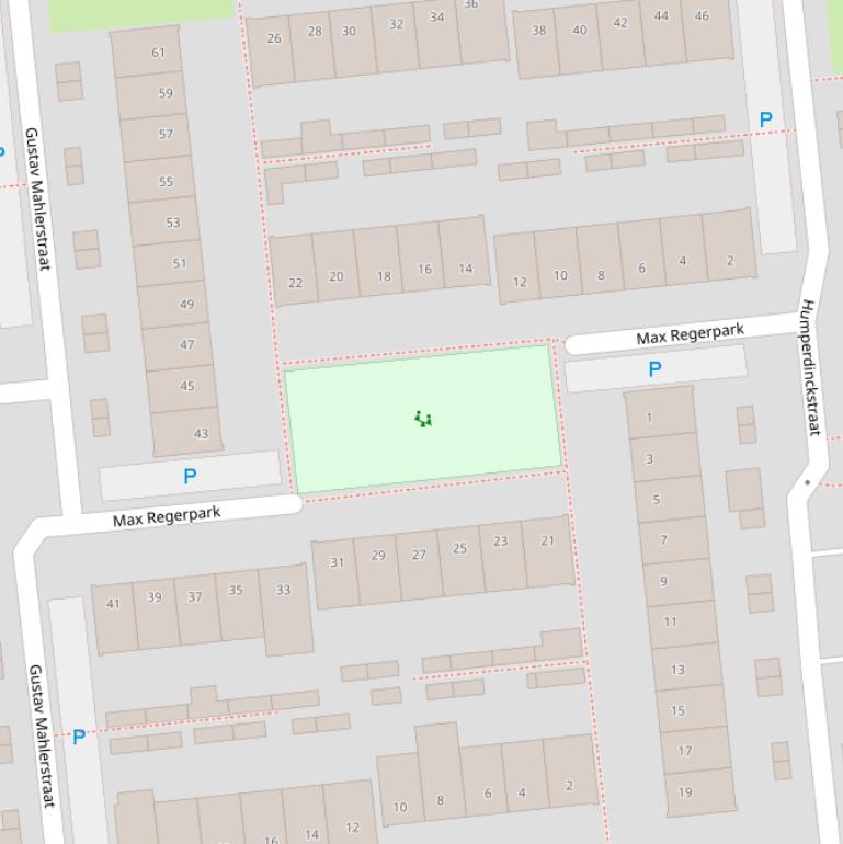 Kaart van het Max Regerpark.