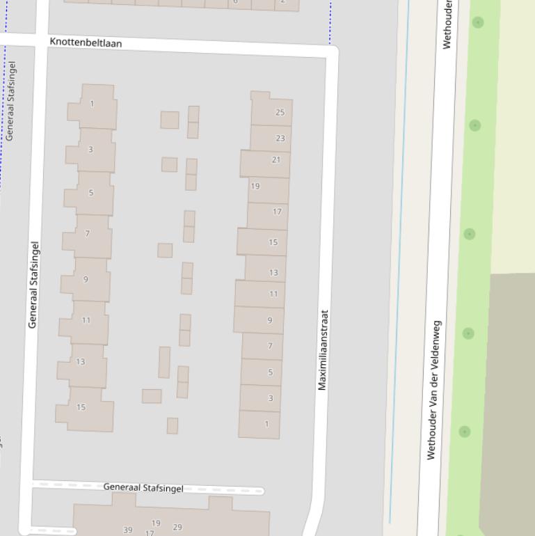 Kaart van de Maximiliaanstraat.