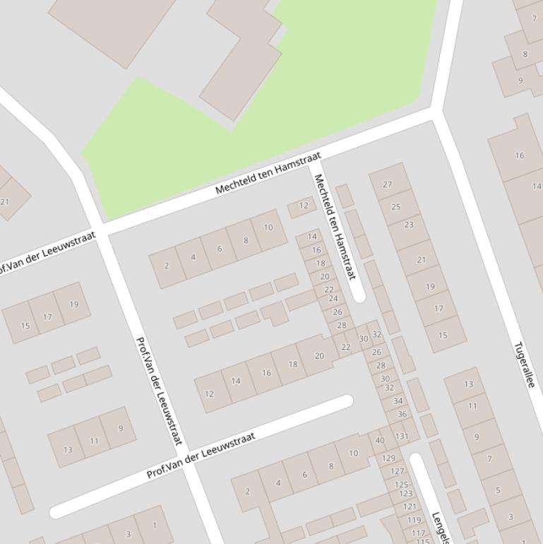 Kaart van  Mechteld ten Hamstraat.