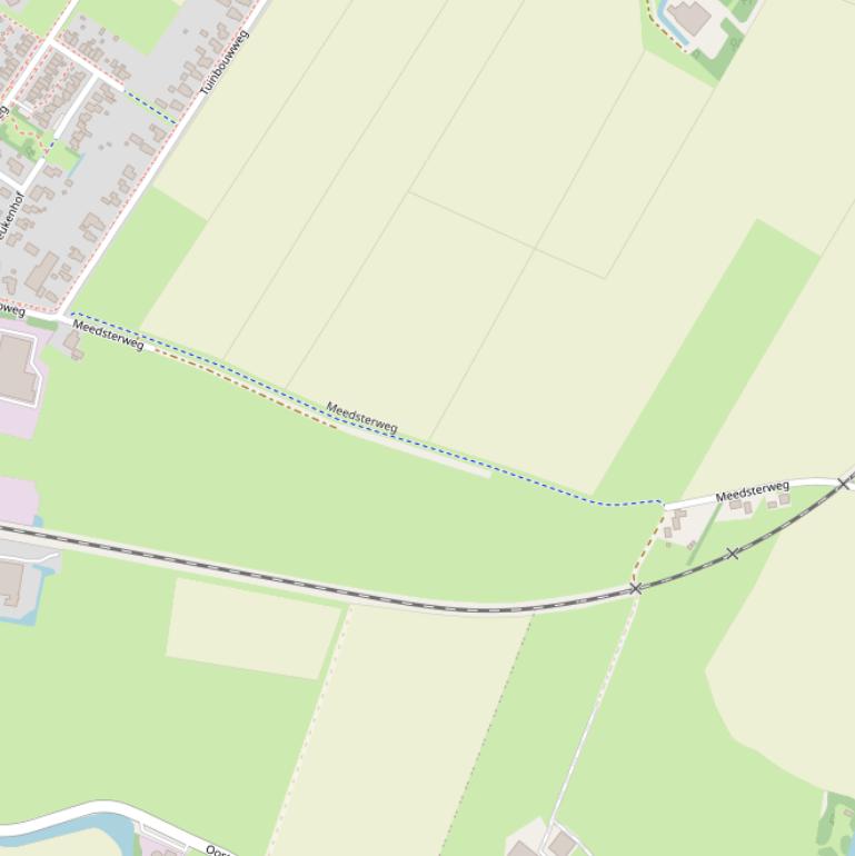 Kaart van de Meedsterweg.