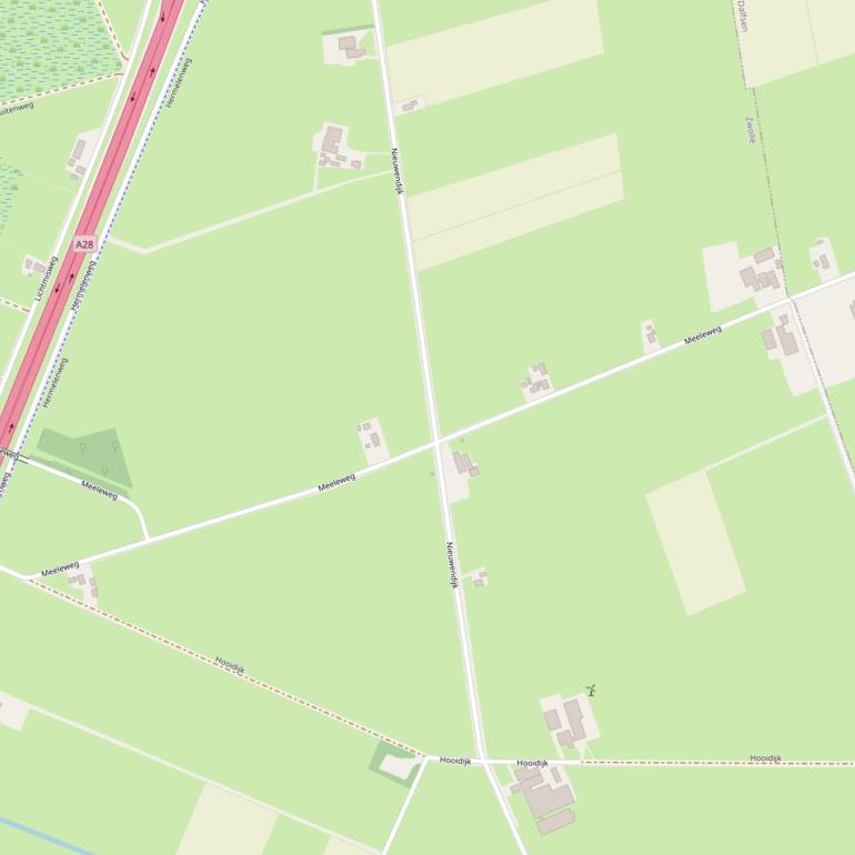 Kaart van de Meeleweg.