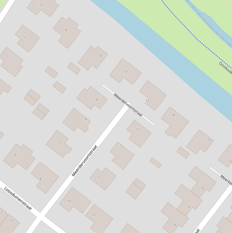 Kaart van de Meerdervoortstraat.