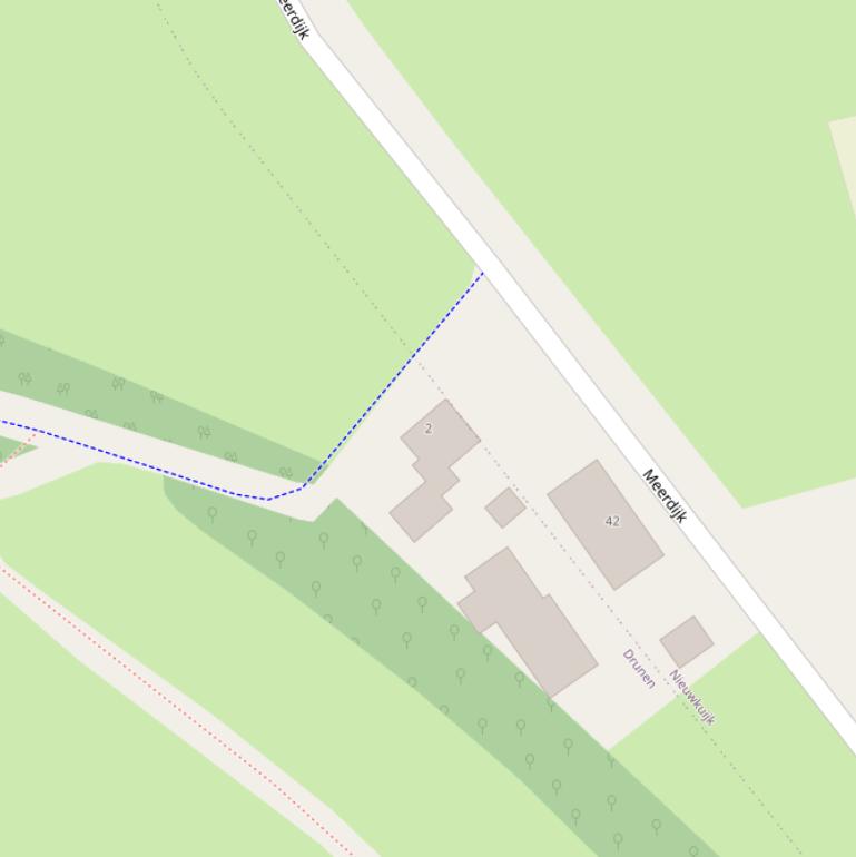 Kaart van de Meerdijk.