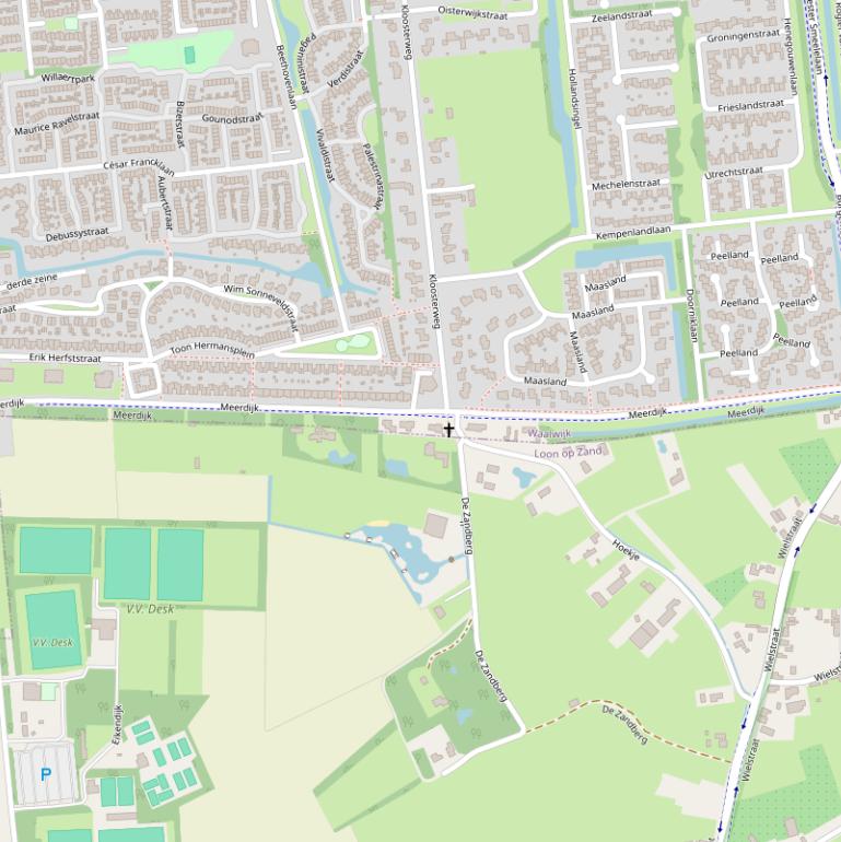 Kaart van de Meerdijk.