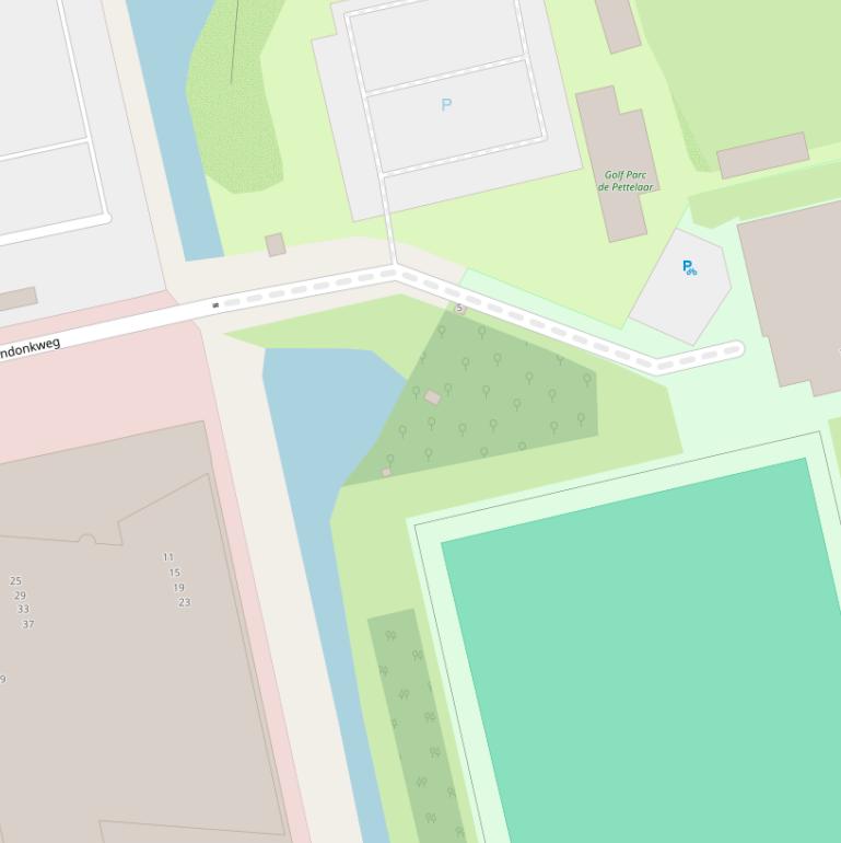 Kaart van de Meerendonkweg.