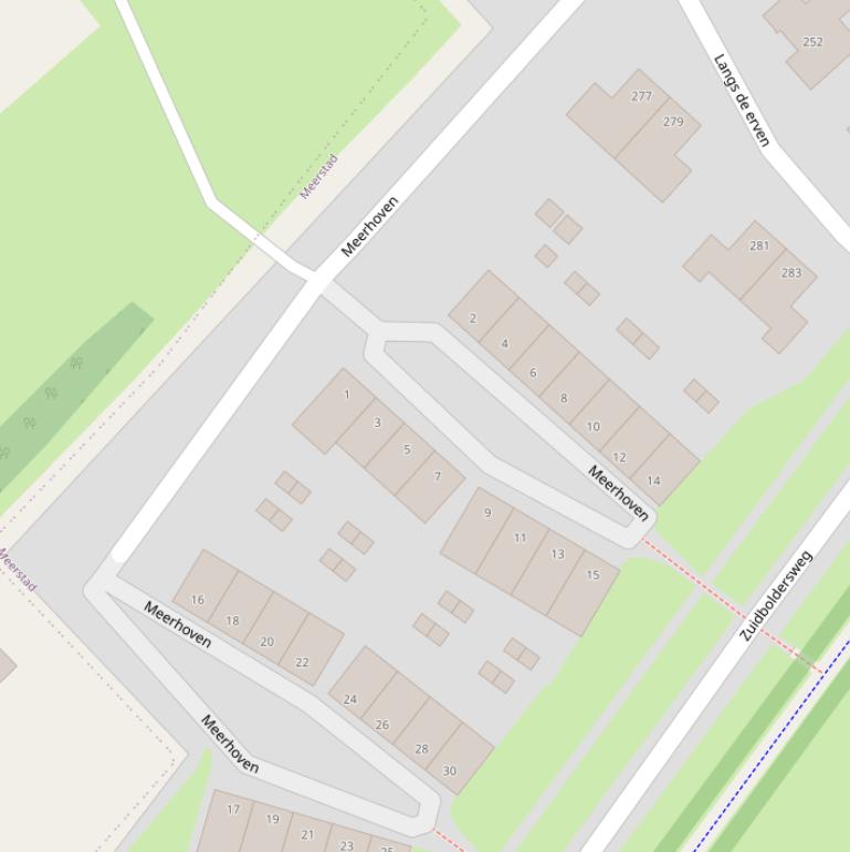 Kaart van  Meerhoven.