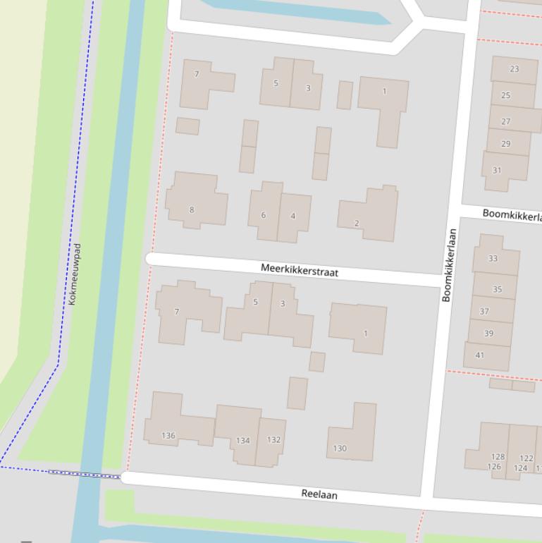 Kaart van de Meerkikkerstraat.