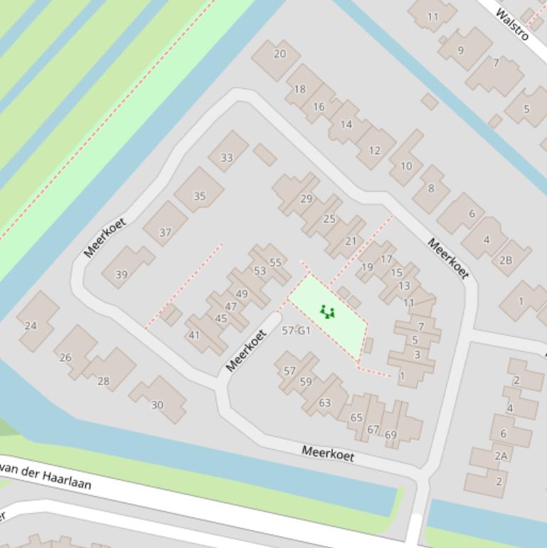 Kaart van  Meerkoet.