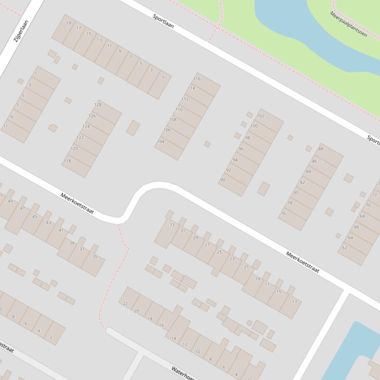 Kaart van de Meerkoetstraat.