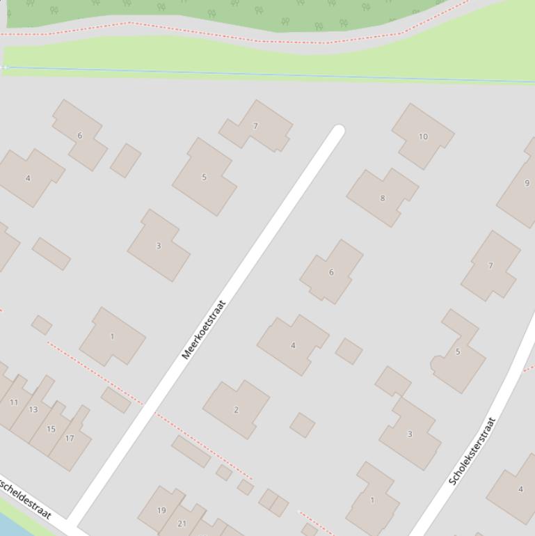 Kaart van de Meerkoetstraat.