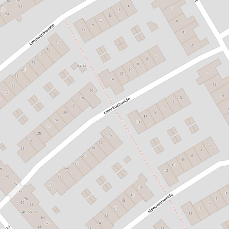 Kaart van de Meerkoetweide.