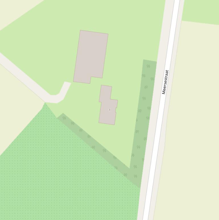 Kaart van de Meersestraat.