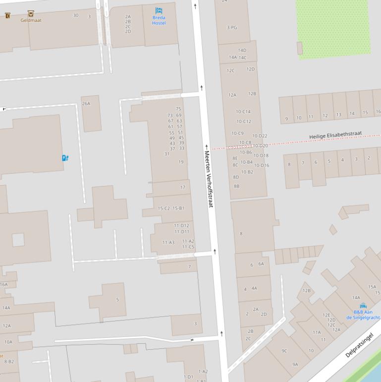 Kaart van  Meerten Verhoffstraat.