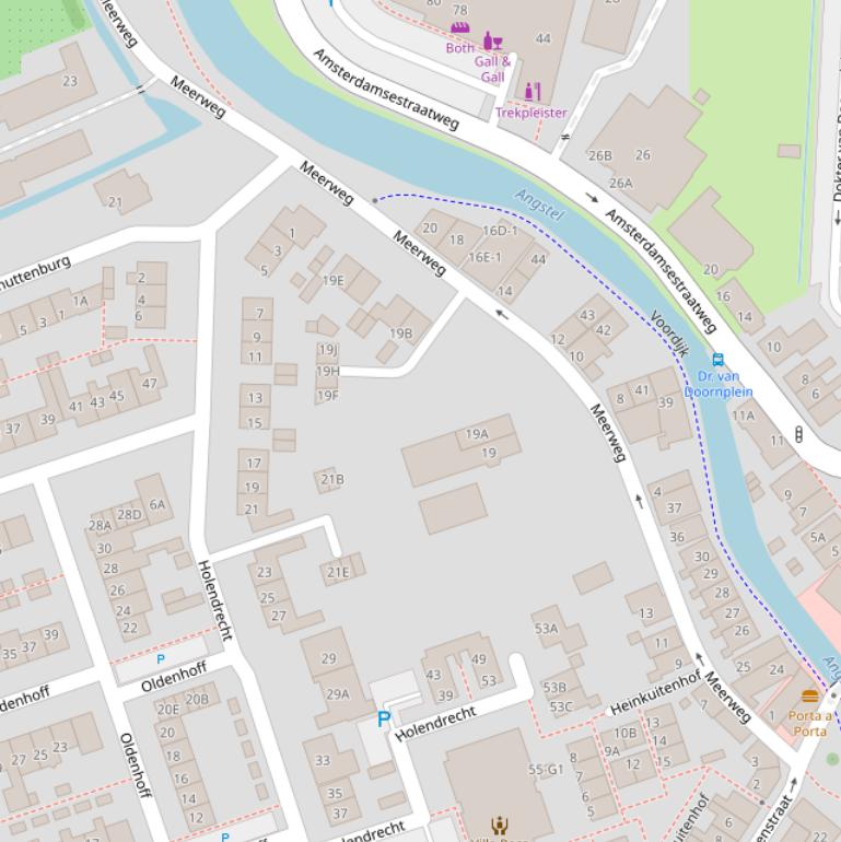 Kaart van de Meerweg.
