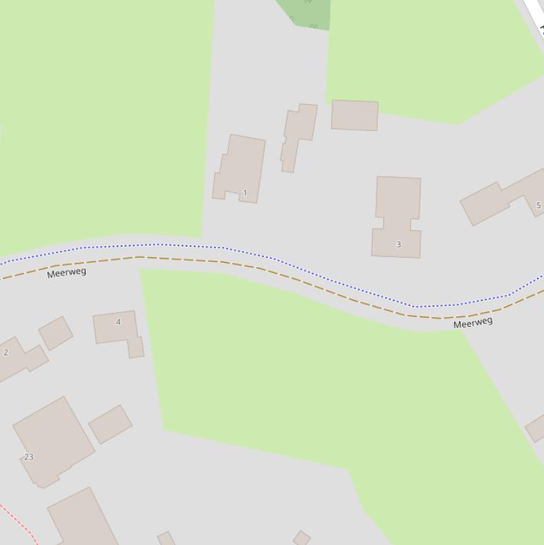 Kaart van de Meerweg.