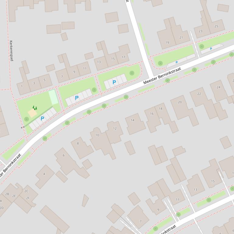 Kaart van de Meester Berninkstraat.