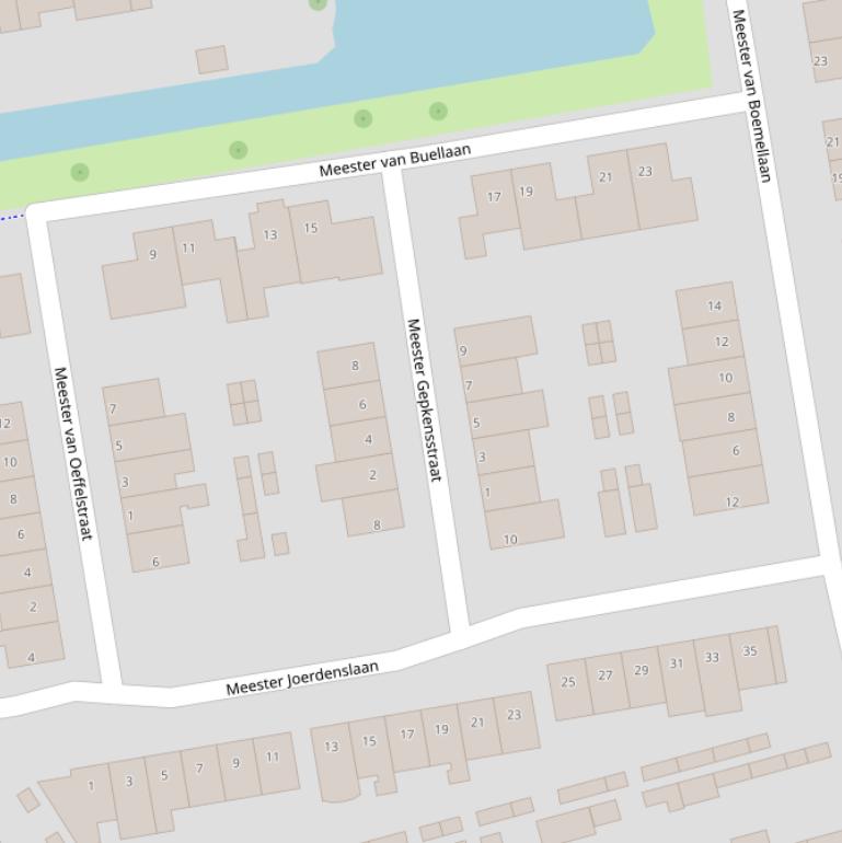 Kaart van de Meester Gepkensstraat.
