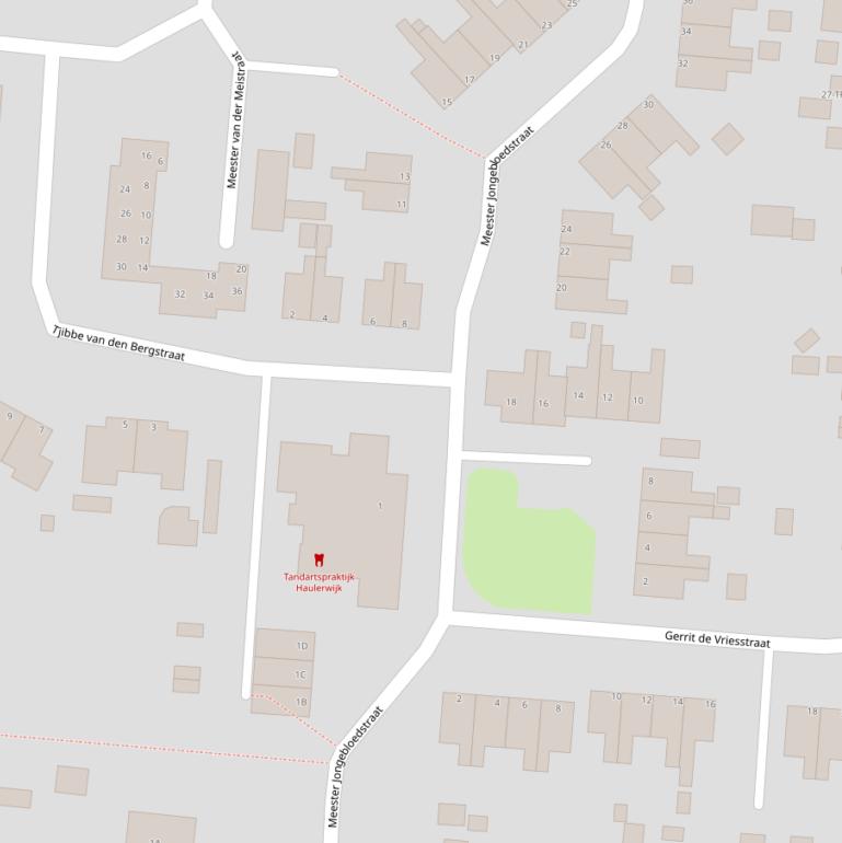 Kaart van de Meester Jongebloedstraat.