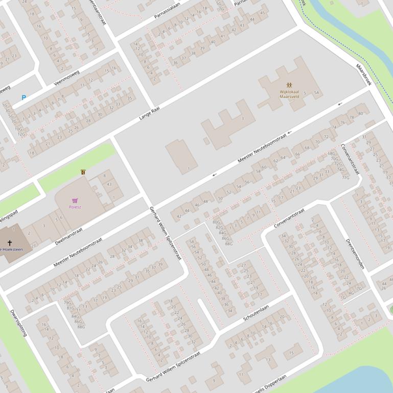 Kaart van de Meester Neuteboomstraat.