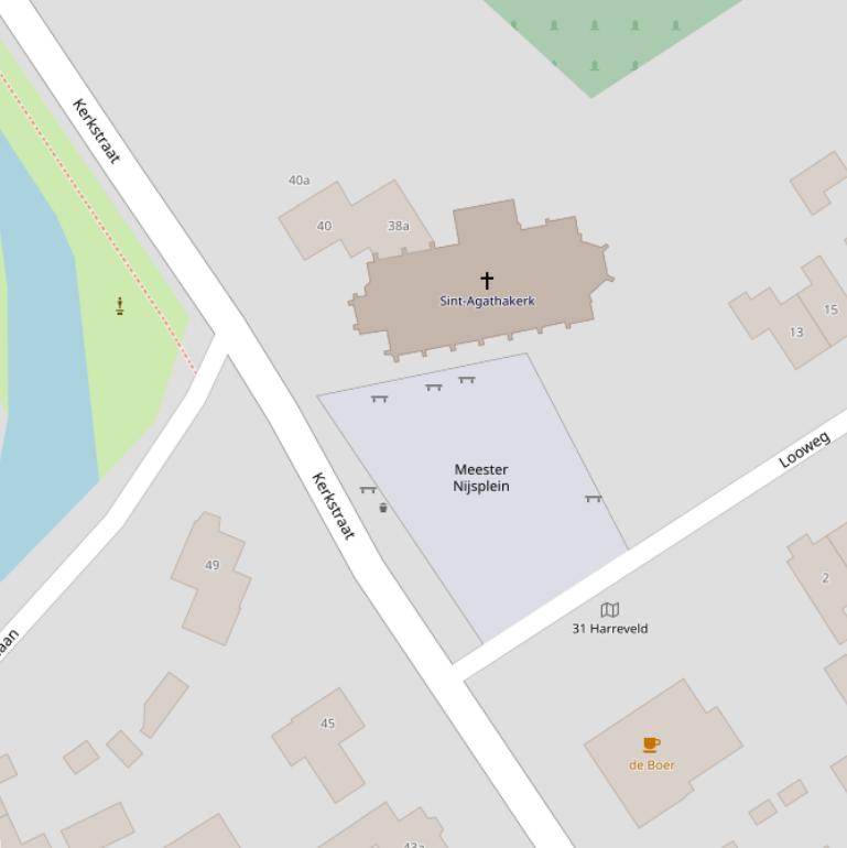 Kaart van het Meester Nijsplein.